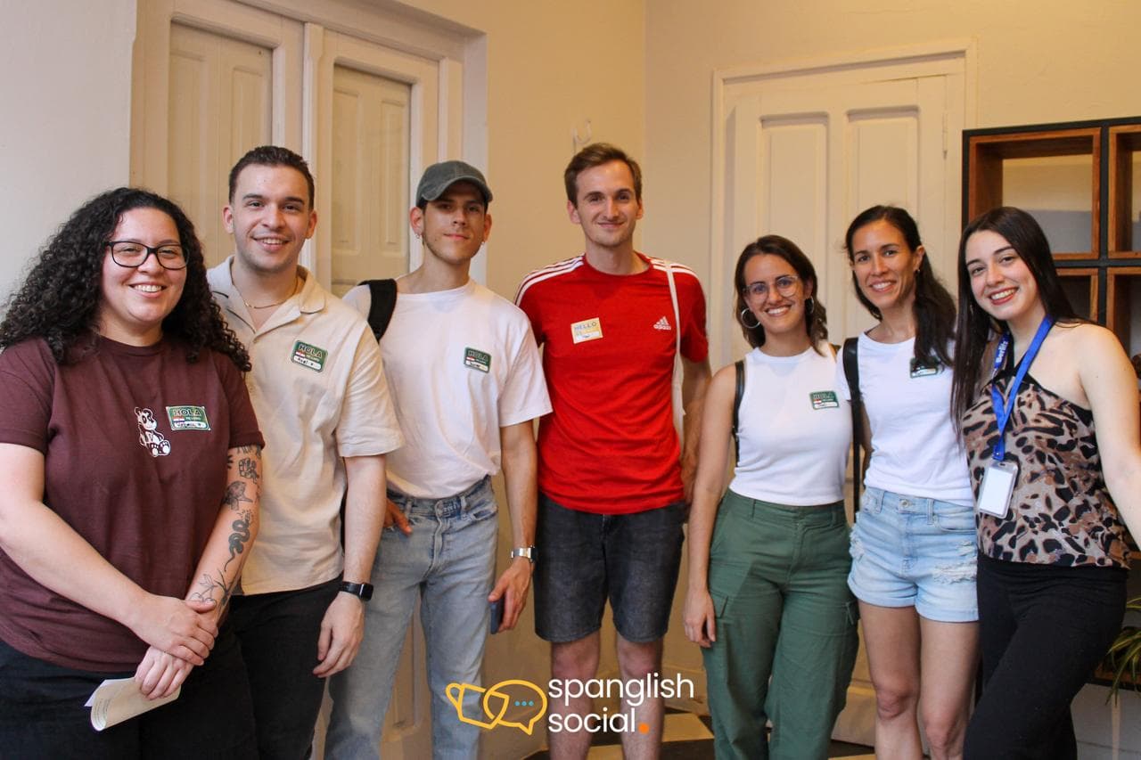 Spanglish language exchange event moment