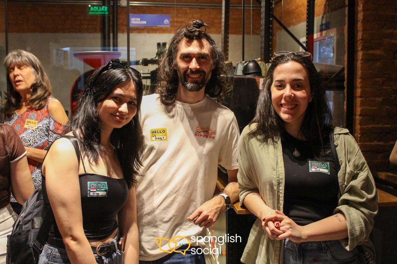 Spanglish language exchange event moment